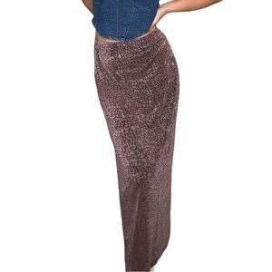 90s vintage Purple textured long maxi skirt
